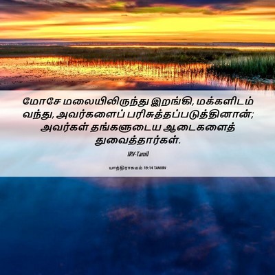 Picture 06 - யாத்திராகமம் 19:14 TAMIRV - மோசே - Bible Verse Picture