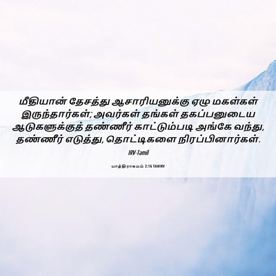 Picture 06 - யாத்திராகமம் 2:16 TAMIRV - மீதியான் தேசத்து - Bible Verse Picture