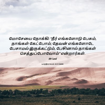 Picture 06 - யாத்திராகமம் 20:19 TAMIRV - மோசேயை நோக்கி: - Bible Verse Picture