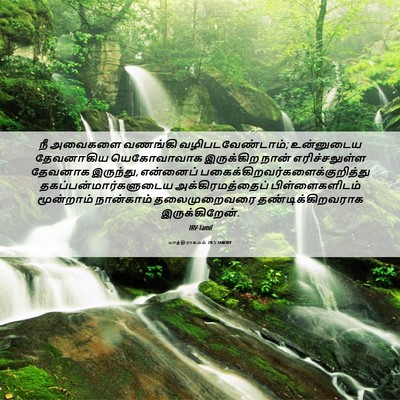 Picture 06 - யாத்திராகமம் 20:5 TAMIRV - நீ அவைகளை வணங்கி - Bible Verse Picture
