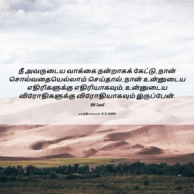 Picture 06 - யாத்திராகமம் 23:22 TAMIRV - நீ அவருடைய வாக்கை - Bible Verse Picture