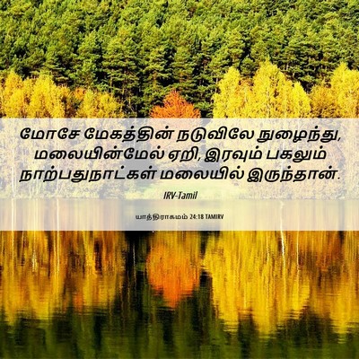 Picture 06 - யாத்திராகமம் 24:18 TAMIRV - மோசே மேகத்தின் - Bible Verse Picture