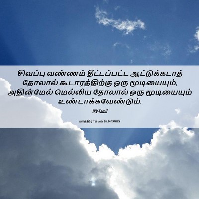 Picture 06 - யாத்திராகமம் 26:14 TAMIRV - சிவப்பு வண்ணம் - Bible Verse Picture