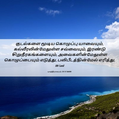 Picture 06 - யாத்திராகமம் 29:13 TAMIRV - குடல்களை மூடிய - Bible Verse Picture