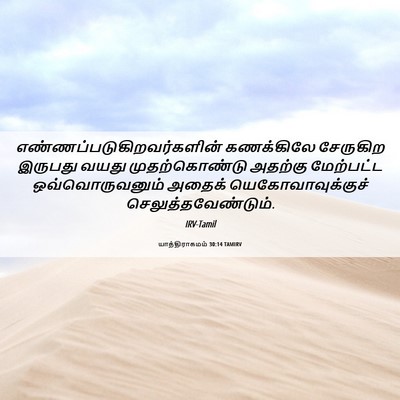 Picture 06 - யாத்திராகமம் 30:14 TAMIRV -  - Bible Verse Picture
