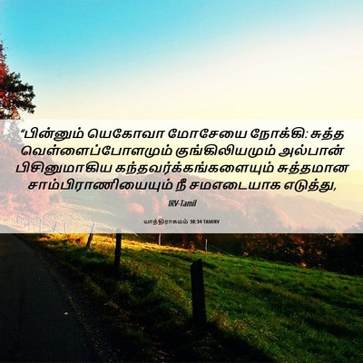 Picture 06 - யாத்திராகமம் 30:34 TAMIRV - “பின்னும் யெகோவா - Bible Verse Picture