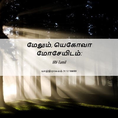 Picture 06 - யாத்திராகமம் 31:12 TAMIRV - மேலும், யெகோவா - Bible Verse Picture