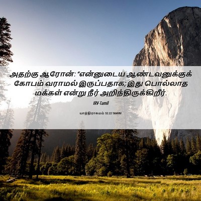 Picture 06 - யாத்திராகமம் 32:22 TAMIRV - அதற்கு ஆரோன்: - Bible Verse Picture