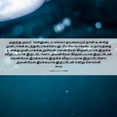 Picture 06 - யாத்திராகமம் 33:19 TAMIRV - அதற்கு அவர்: - Bible Verse Picture