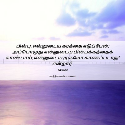Picture 06 - யாத்திராகமம் 33:23 TAMIRV - பின்பு, என்னுடைய - Bible Verse Picture