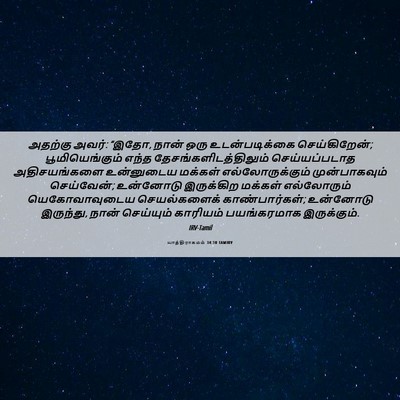 Picture 06 - யாத்திராகமம் 34:10 TAMIRV - அதற்கு அவர்: “இதோ, - Bible Verse Picture