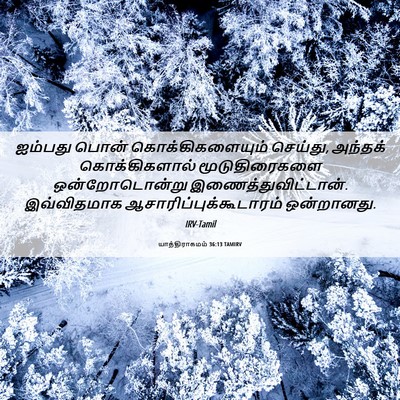 Picture 06 - யாத்திராகமம் 36:13 TAMIRV - ஐம்பது பொன் - Bible Verse Picture