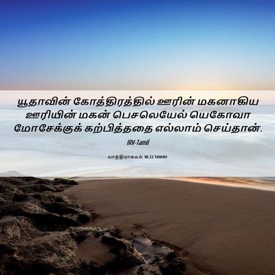 Picture 06 - யாத்திராகமம் 38:22 TAMIRV - யூதாவின் - Bible Verse Picture