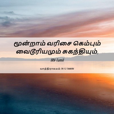 Picture 06 - யாத்திராகமம் 39:12 TAMIRV - மூன்றாம் வரிசை - Bible Verse Picture