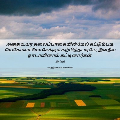 Picture 06 - யாத்திராகமம் 39:31 TAMIRV - அதை உயர - Bible Verse Picture