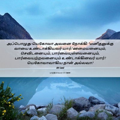 Picture 06 - யாத்திராகமம் 4:11 TAMIRV - அப்பொழுது யெகோவா - Bible Verse Picture