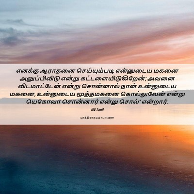 Picture 06 - யாத்திராகமம் 4:23 TAMIRV - எனக்கு ஆராதனை - Bible Verse Picture