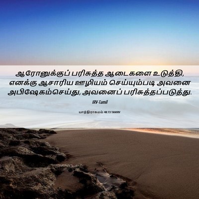 Picture 06 - யாத்திராகமம் 40:13 TAMIRV - ஆரோனுக்குப் - Bible Verse Picture