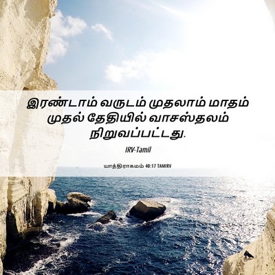 Picture 06 - யாத்திராகமம் 40:17 TAMIRV - இரண்டாம் வருடம் - Bible Verse Picture