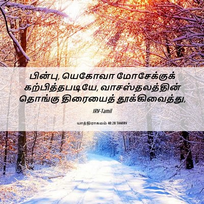 Picture 06 - யாத்திராகமம் 40:28 TAMIRV - பின்பு, யெகோவா - Bible Verse Picture