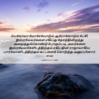 Picture 06 - யாத்திராகமம் 6:13 TAMIRV - யெகோவா மோசேயோடும் - Bible Verse Picture