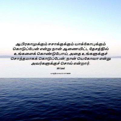 Picture 06 - யாத்திராகமம் 6:8 TAMIRV - ஆபிரகாமுக்கும் - Bible Verse Picture
