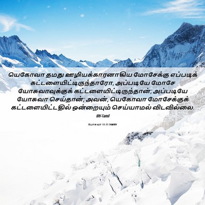 Picture 06 - யோசுவா 11:15 TAMIRV - யெகோவா தமது - Bible Verse Picture