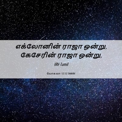 Picture 06 - யோசுவா 12:12 TAMIRV - எக்லோனின் ராஜா - Bible Verse Picture
