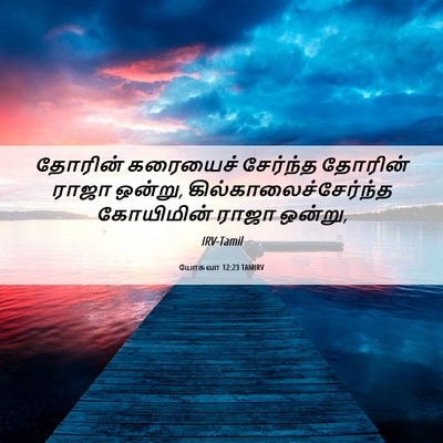 Picture 06 - யோசுவா 12:23 TAMIRV - தோரின் கரையைச் - Bible Verse Picture
