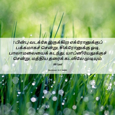 Picture 06 - யோசுவா 15:11 TAMIRV - 1 பின்பு வடக்கே - Bible Verse Picture