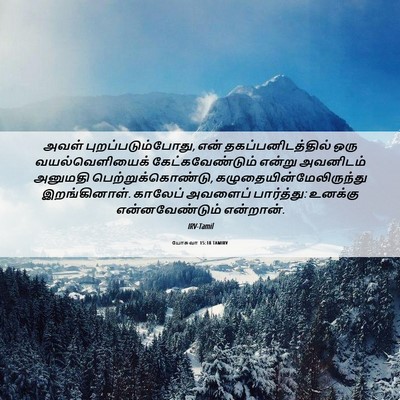 Picture 06 - யோசுவா 15:18 TAMIRV - அவள் - Bible Verse Picture