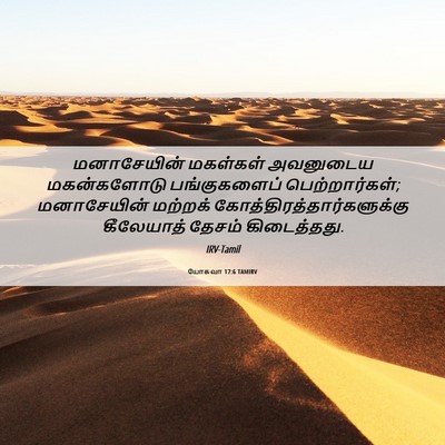 Picture 06 - யோசுவா 17:6 TAMIRV - மனாசேயின் மகள்கள் - Bible Verse Picture