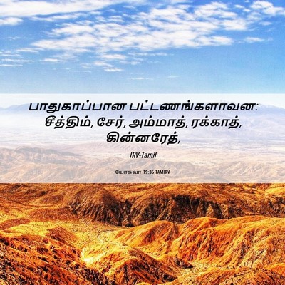 Picture 06 - யோசுவா 19:35 TAMIRV - பாதுகாப்பான - Bible Verse Picture