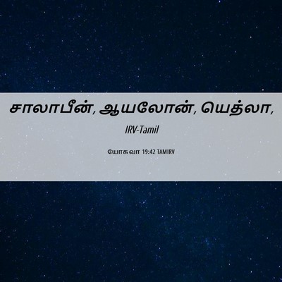 Picture 06 - யோசுவா 19:42 TAMIRV - சாலாபீன், ஆயலோன், - Bible Verse Picture