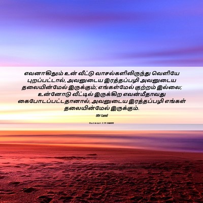 Picture 06 - யோசுவா 2:19 TAMIRV - எவனாகிலும் உன் - Bible Verse Picture
