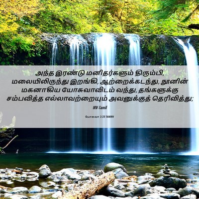 Picture 06 - யோசுவா 2:23 TAMIRV - அந்த இரண்டு - Bible Verse Picture