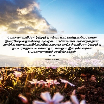 Picture 06 - யோசுவா 24:31 TAMIRV - யோசுவா உயிரோடு - Bible Verse Picture