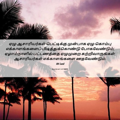 Picture 06 - யோசுவா 6:4 TAMIRV - ஏழு ஆசாரியர்கள் - Bible Verse Picture