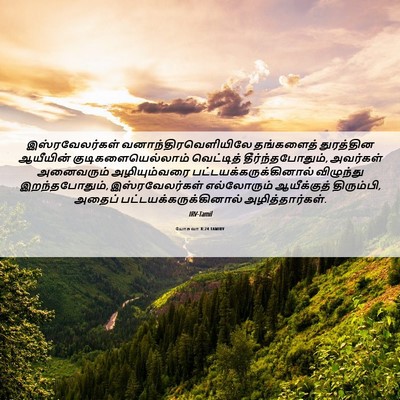 Picture 06 - யோசுவா 8:24 TAMIRV - இஸ்ரவேலர்கள் - Bible Verse Picture