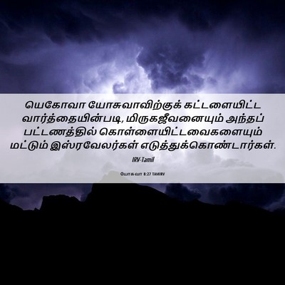 Picture 06 - யோசுவா 8:27 TAMIRV - யெகோவா - Bible Verse Picture
