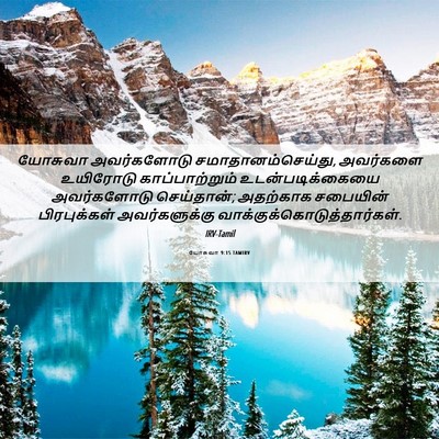 Picture 06 - யோசுவா 9:15 TAMIRV - யோசுவா அவர்களோடு - Bible Verse Picture