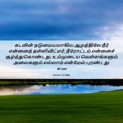 Picture 06 - யோனா 2:3 TAMIRV - கடலின் - Bible Verse Picture