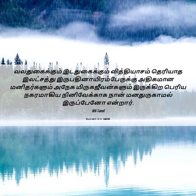 Picture 06 - யோனா 4:11 TAMIRV - வலதுகைக்கும் - Bible Verse Picture