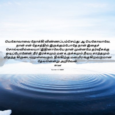 Picture 06 - யோனா 4:2 TAMIRV - யெகோவாவை நோக்கி - Bible Verse Picture