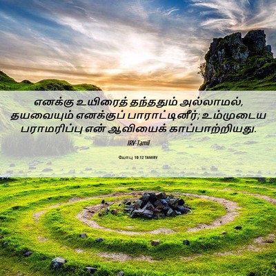 Picture 06 - யோபு 10:12 TAMIRV - எனக்கு உயிரைத் - Bible Verse Picture