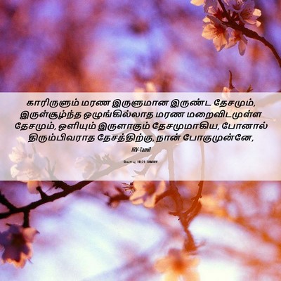 Picture 06 - யோபு 10:21 TAMIRV - காரிருளும் மரண - Bible Verse Picture