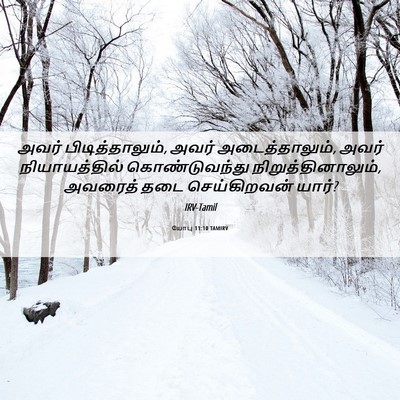 Picture 06 - யோபு 11:10 TAMIRV - அவர் - Bible Verse Picture