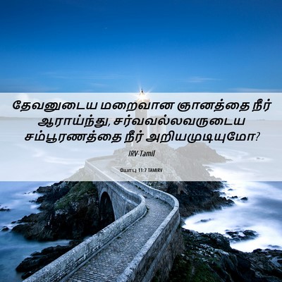 Picture 06 - யோபு 11:7 TAMIRV - தேவனுடைய மறைவான - Bible Verse Picture