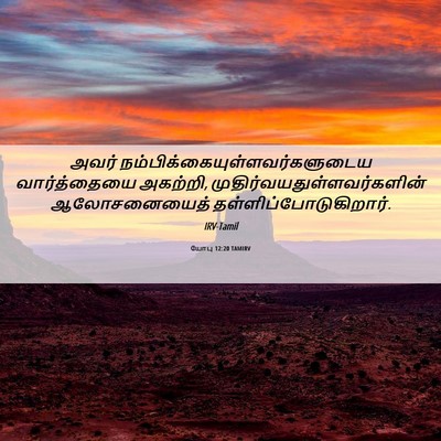 Picture 06 - யோபு 12:20 TAMIRV - அவர் - Bible Verse Picture