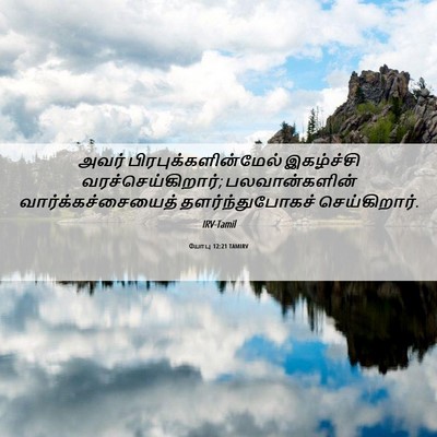 Picture 06 - யோபு 12:21 TAMIRV - அவர் - Bible Verse Picture